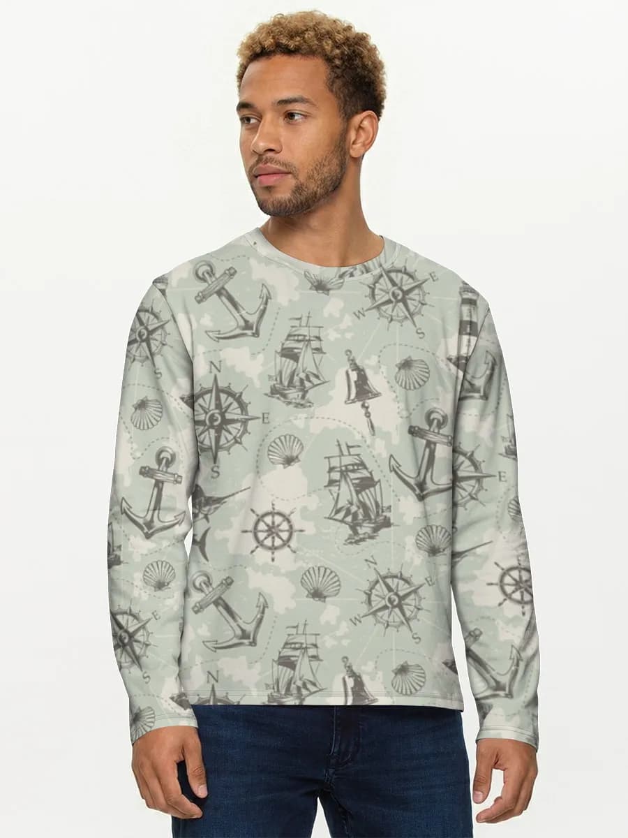 Camisa de manga larga de algodón para hombre