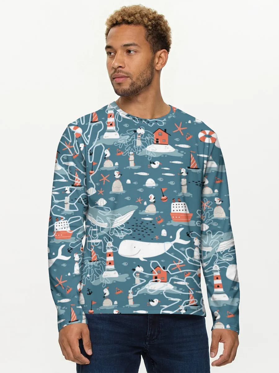 Men's cotton long sleeve shirt