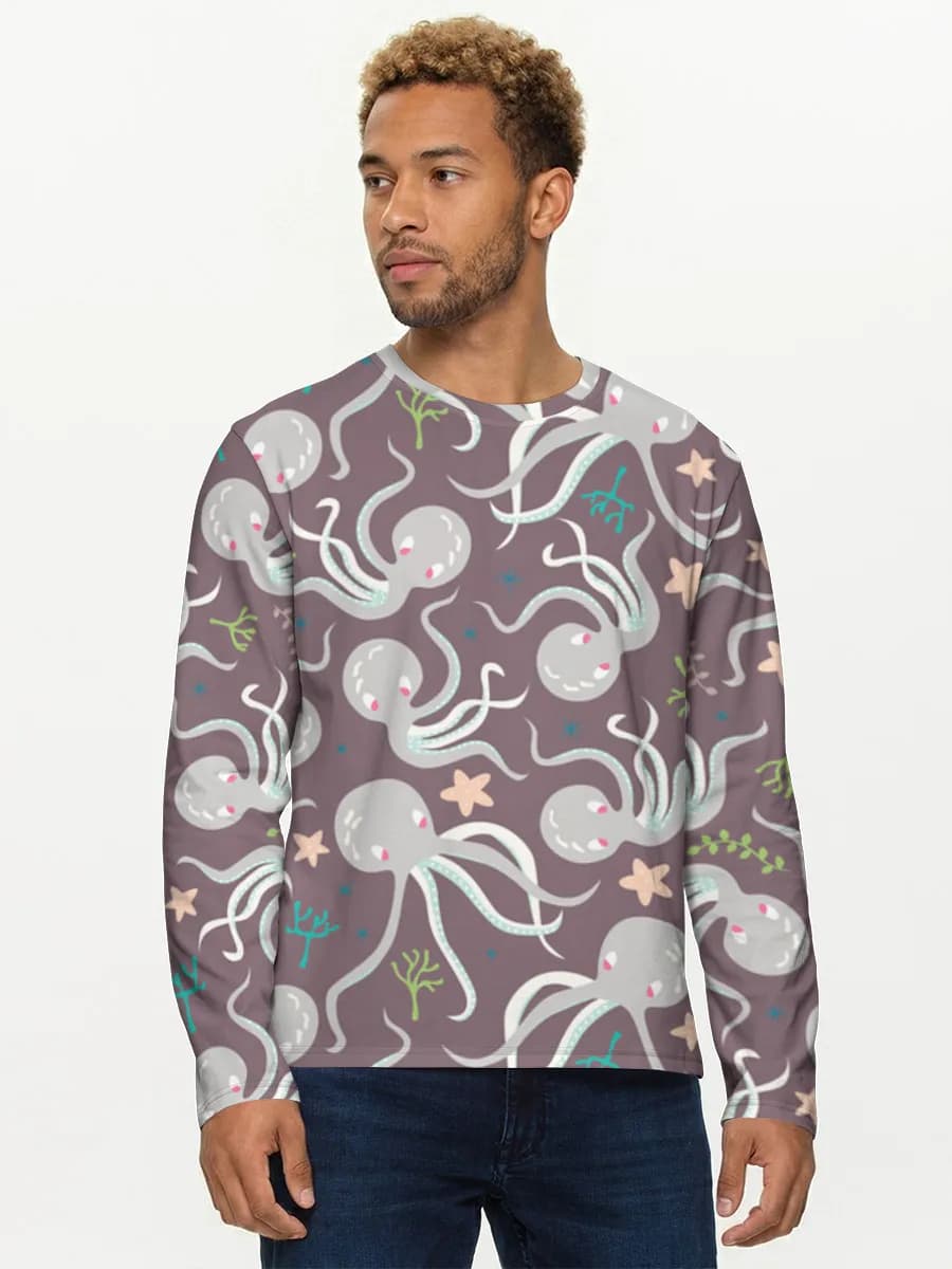 Camisa de manga larga de algodón para hombre