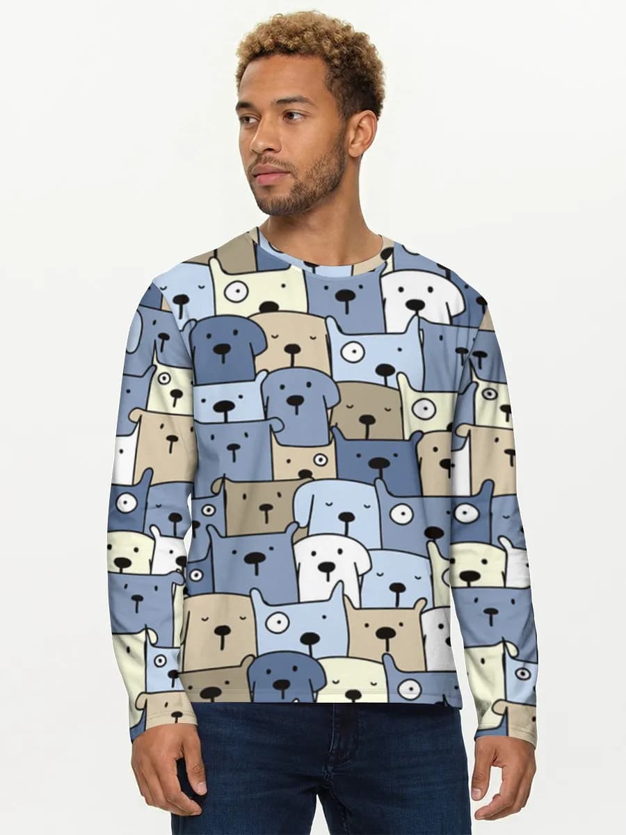 Camisa de manga larga de algodón para hombre