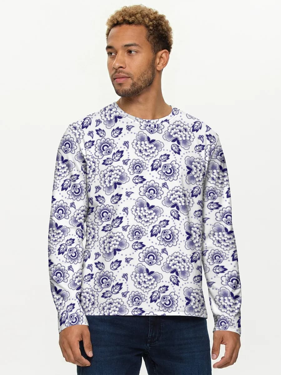 Camisa de manga larga de algodón para hombre