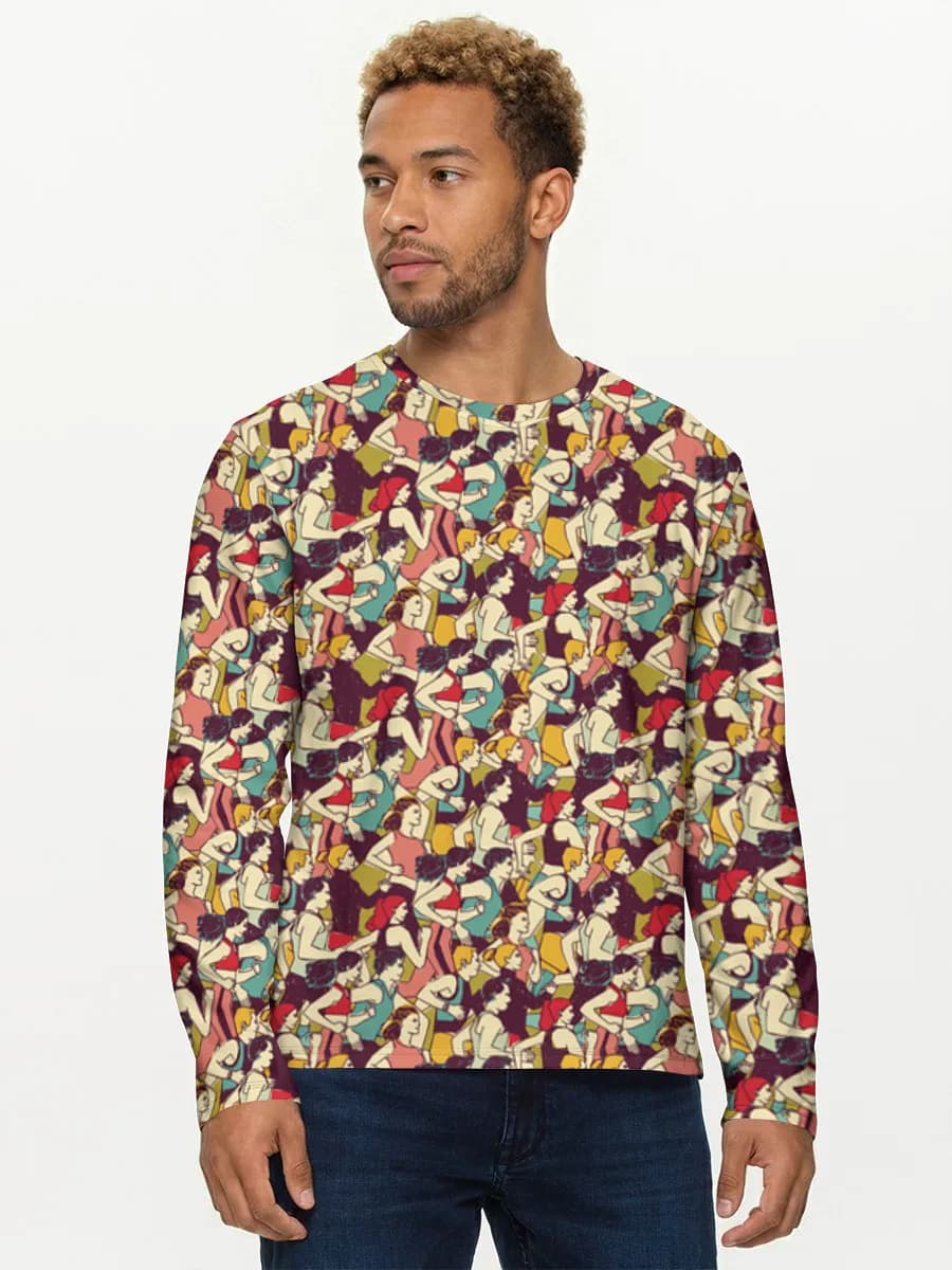 Camisa de manga larga de algodón para hombre