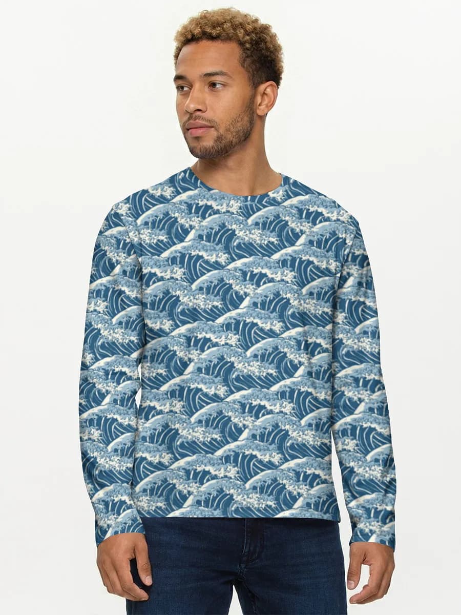 Camisa de manga larga de algodón para hombre