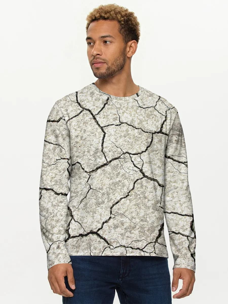 Herren Baumwoll Langarmshirt
