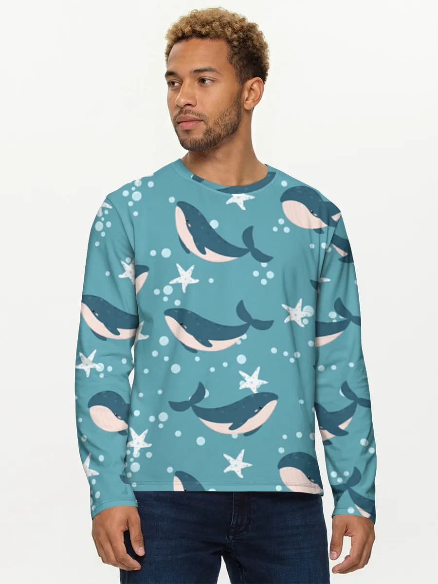 T-shirt Coton Manches Longues Homme