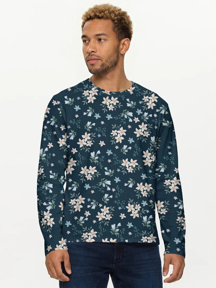 Camisa de manga larga de algodón para hombre