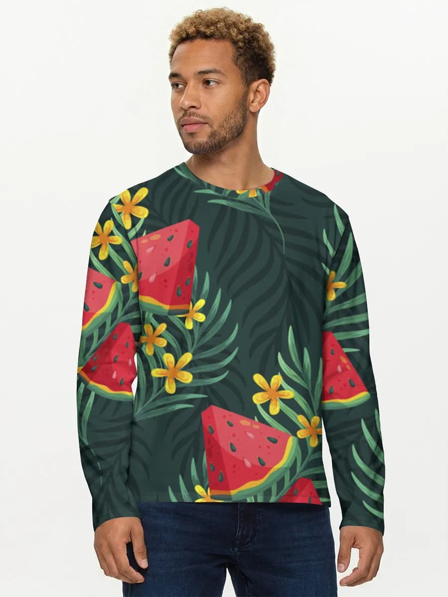 Men's cotton long sleeve shirt