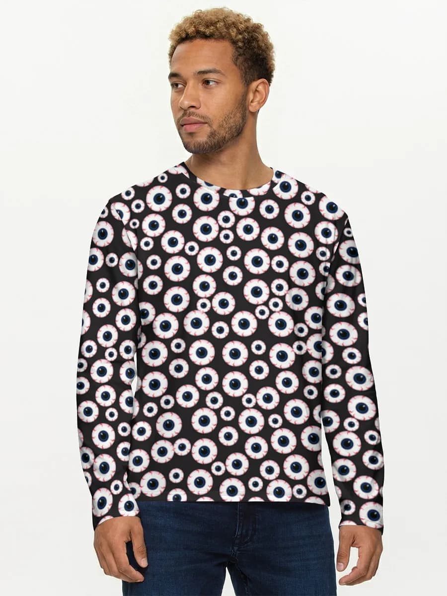 Herren Baumwoll Langarmshirt
