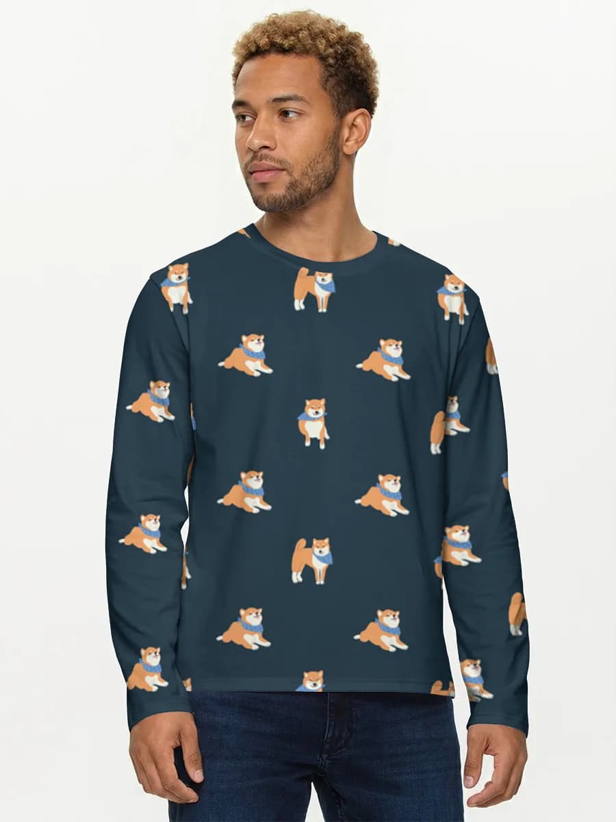 Men's cotton long sleeve shirt
