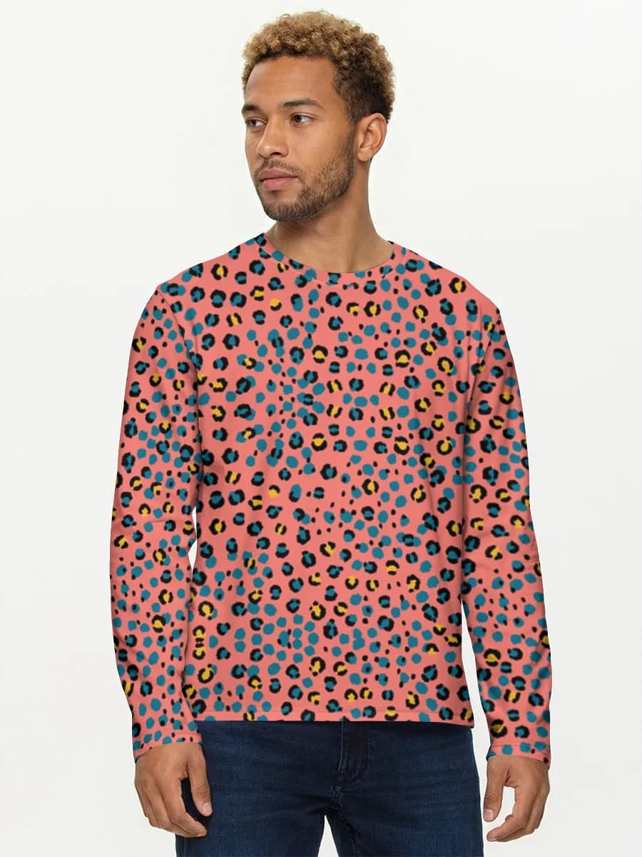 Herren Baumwoll Langarmshirt