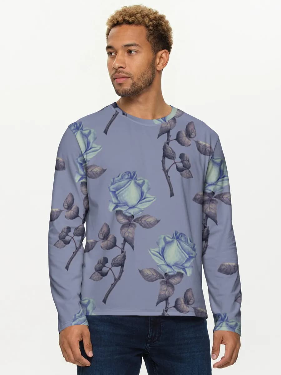 Camisa de manga larga de algodón para hombre