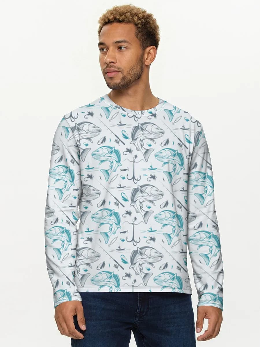 Herren Baumwoll Langarmshirt