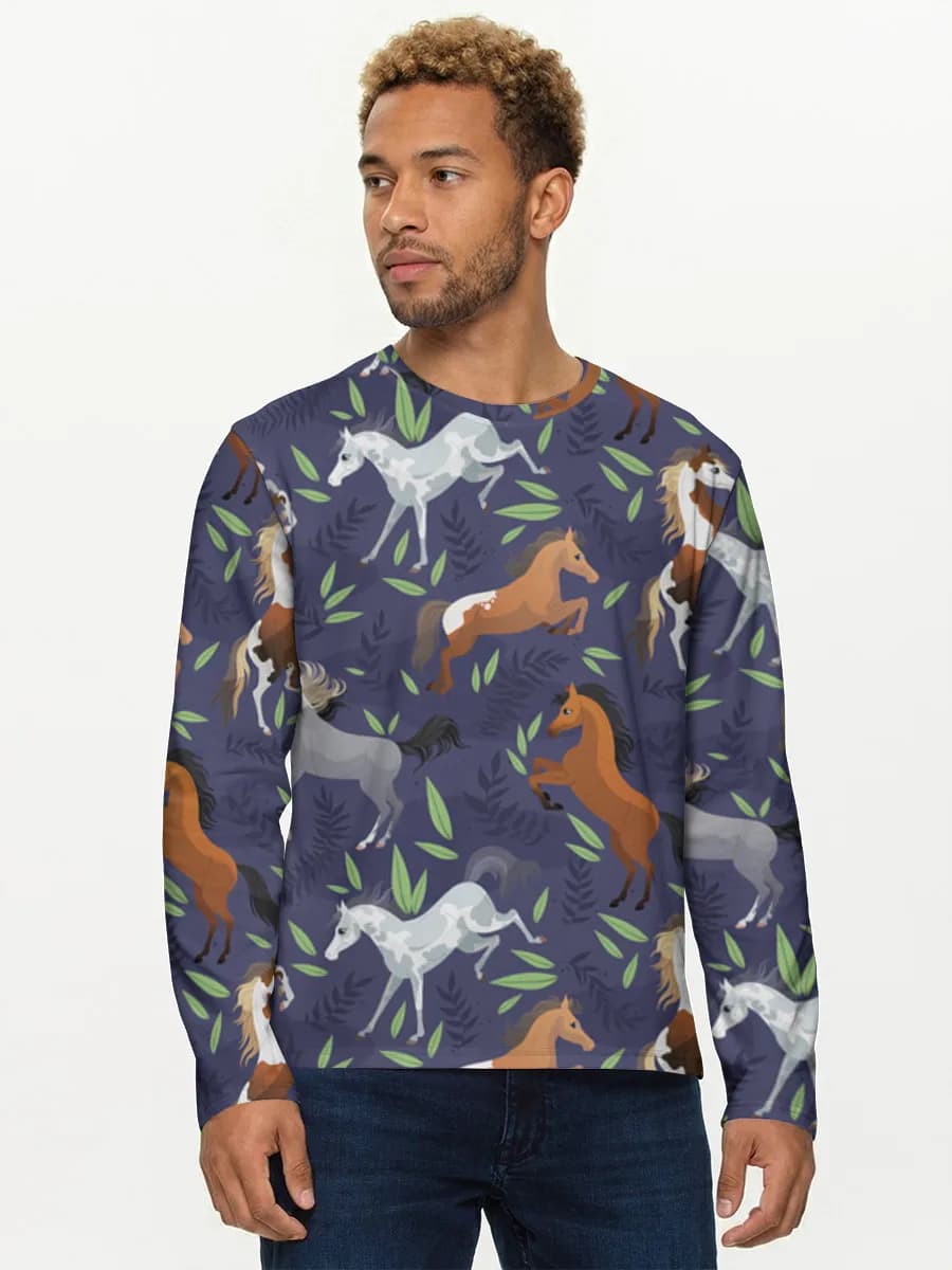 Camisa de manga larga de algodón para hombre