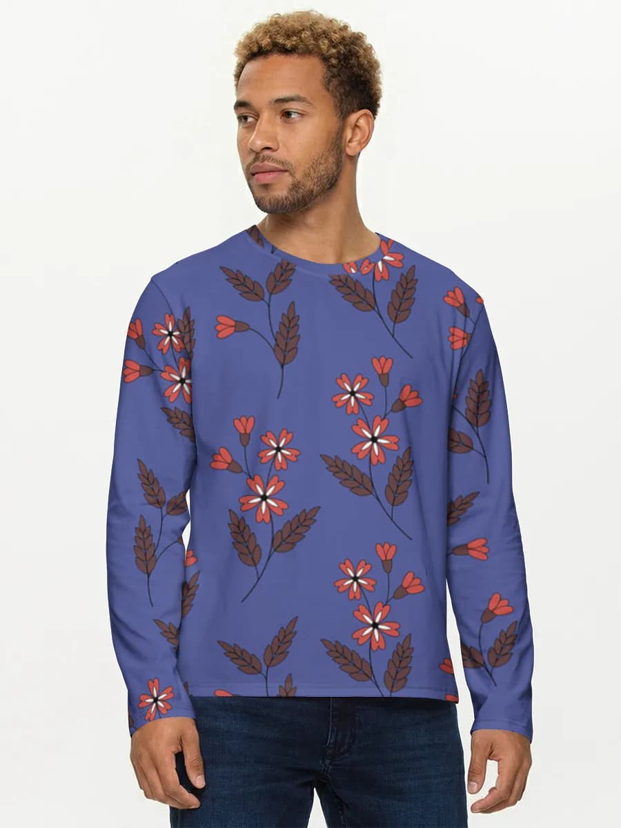 Camisa de manga larga de algodón para hombre