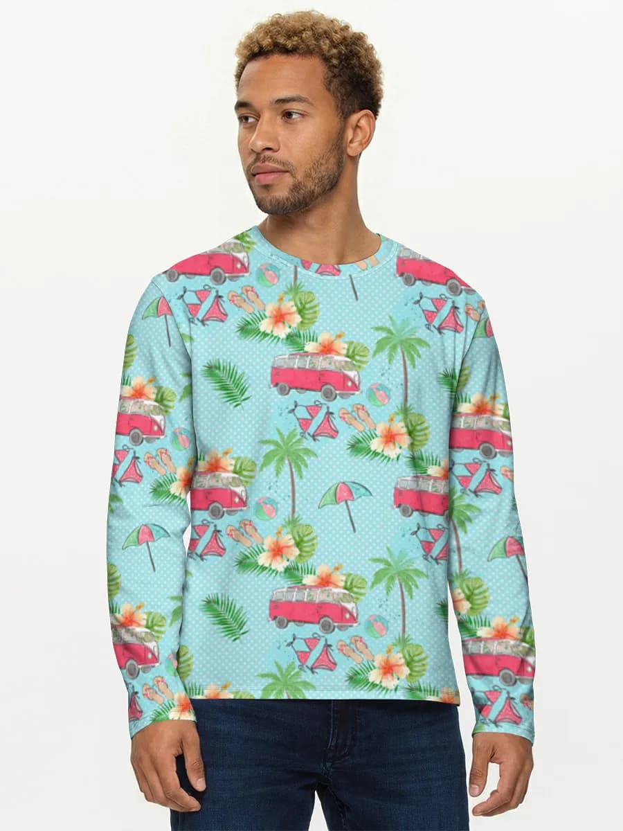 Camisa de manga larga de algodón para hombre