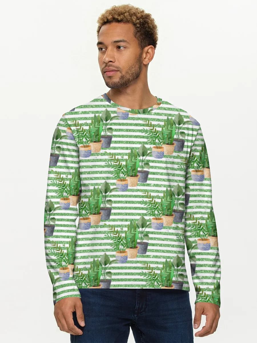 Camisa de manga larga de algodón para hombre