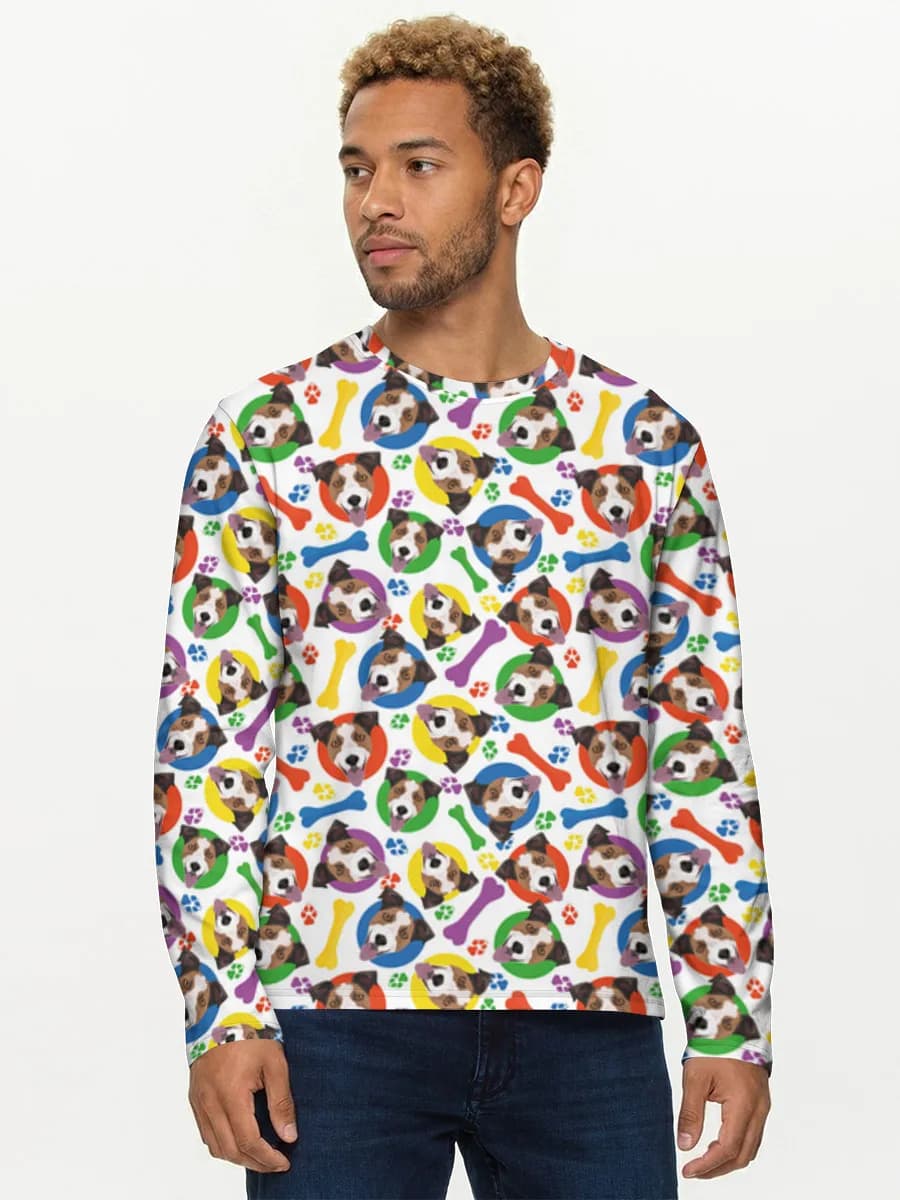 Camisa de manga larga de algodón para hombre