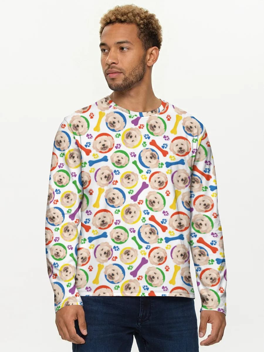 Camisa de manga larga de algodón para hombre