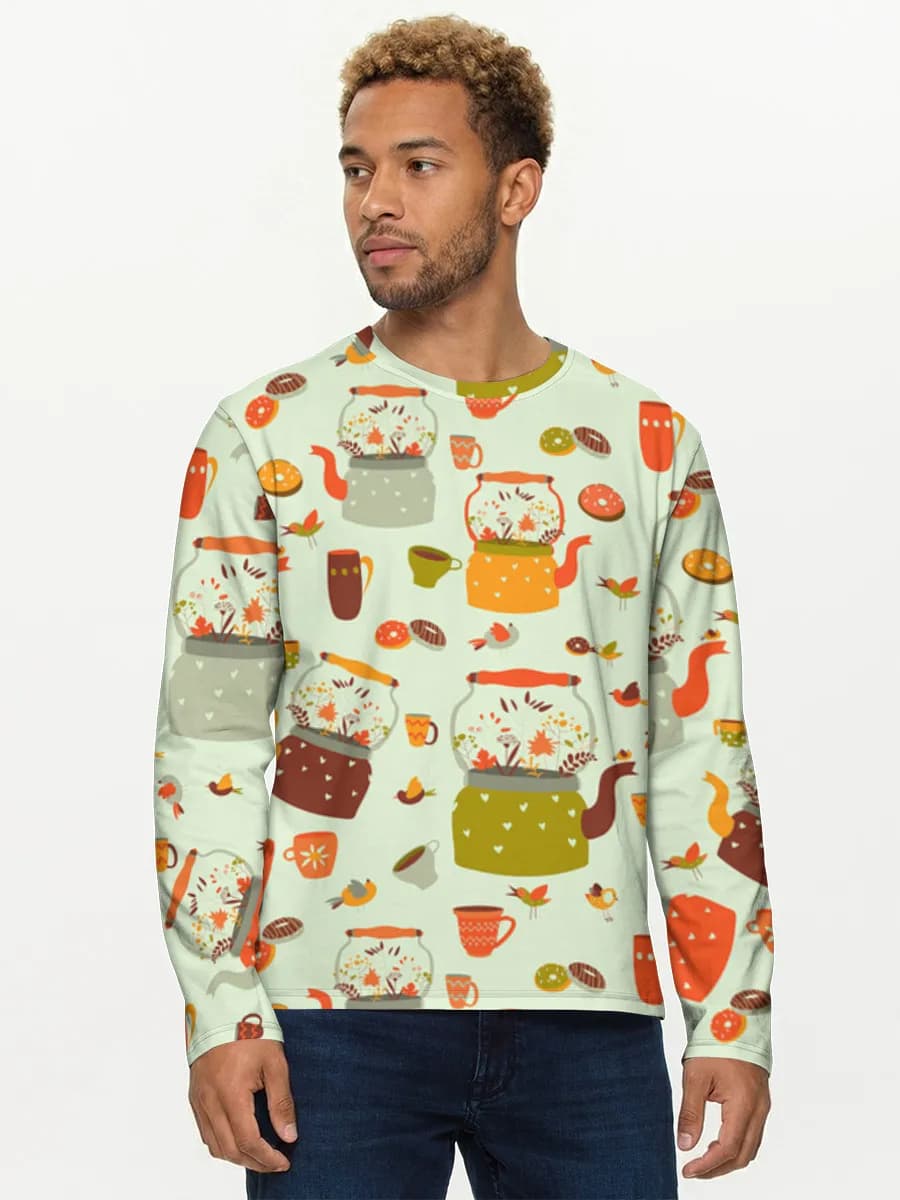 Men's cotton long sleeve shirt