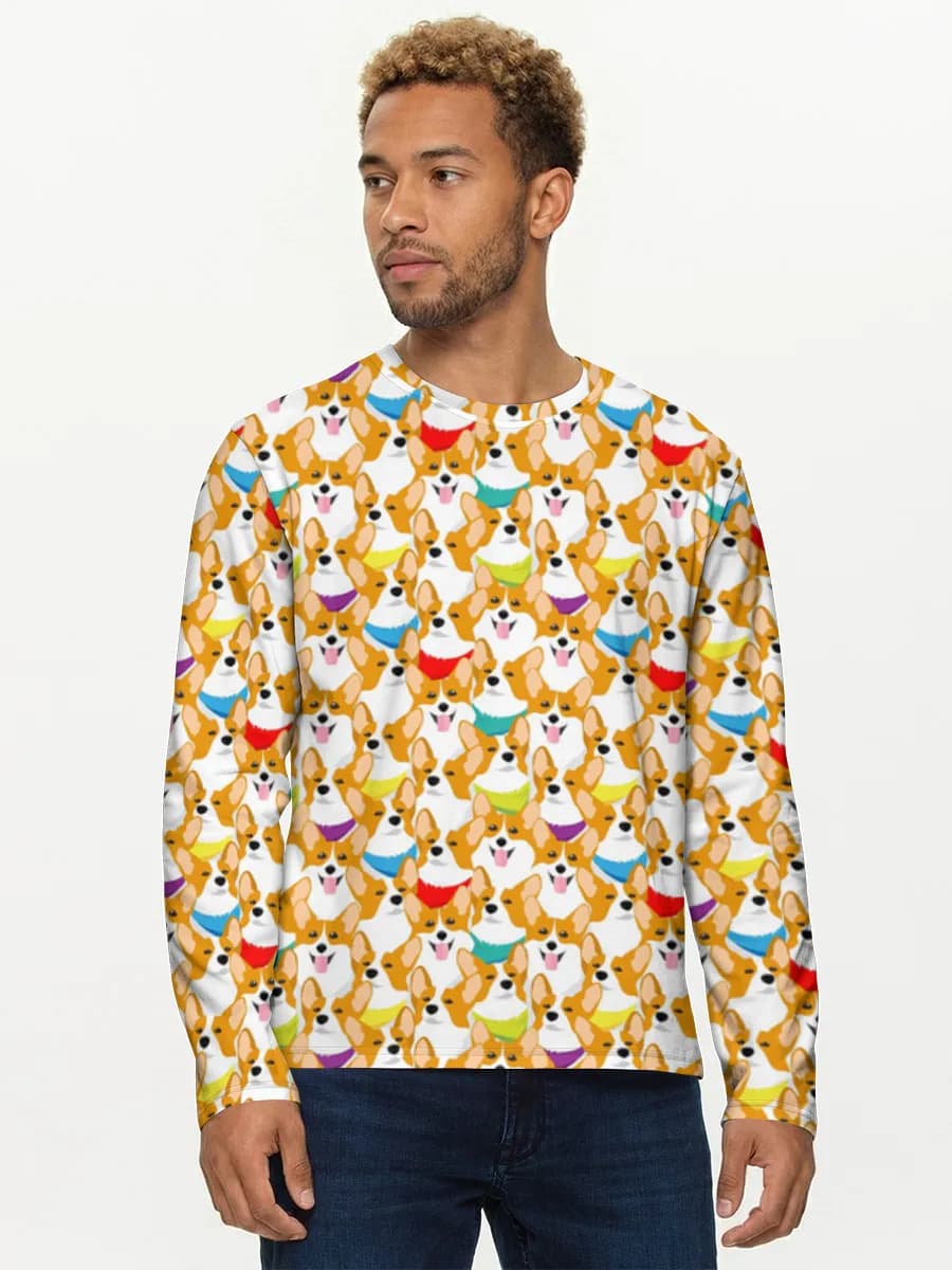 Camisa de manga larga de algodón para hombre