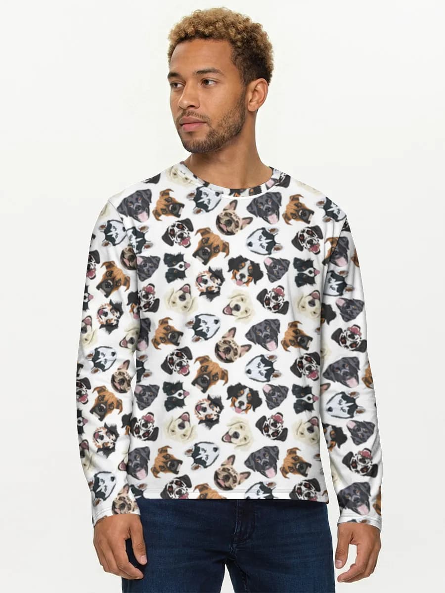 Camisa de manga larga de algodón para hombre
