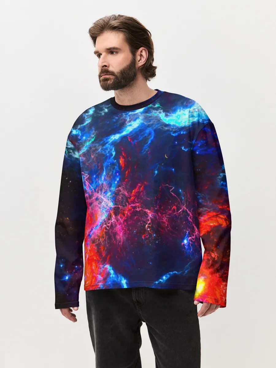 T-shirt Manches Longues Coton Oversize Homme