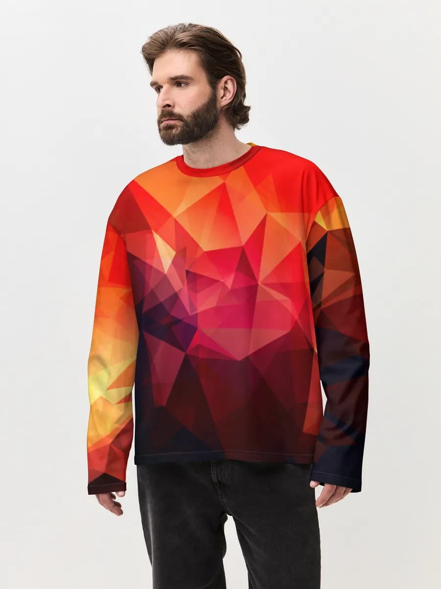 Men's oversized cotton long sleeve