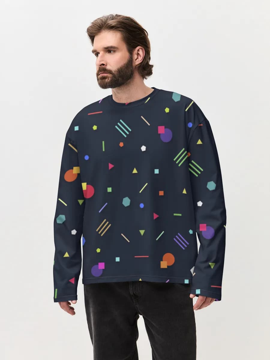 Men's oversized cotton long sleeve