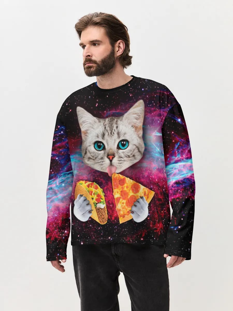 Men's oversized cotton long sleeve
