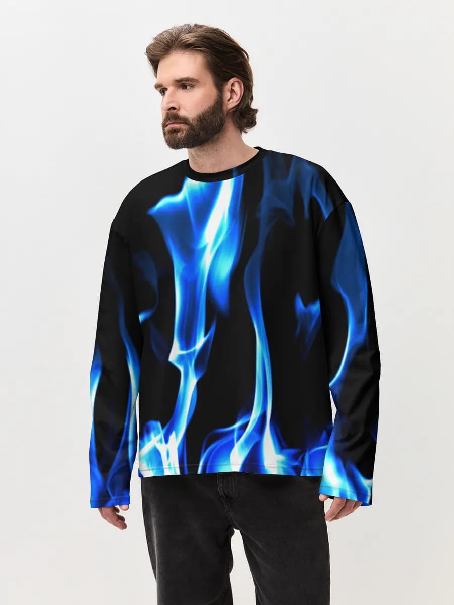 Men's oversized cotton long sleeve