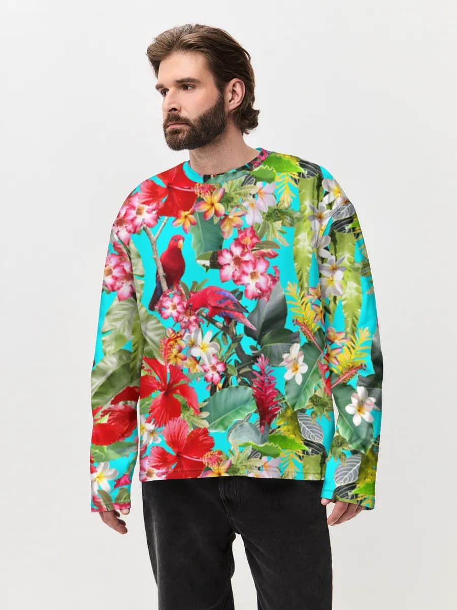 Men's oversized cotton long sleeve