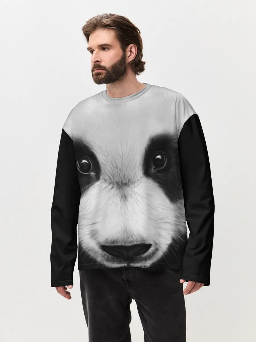 Men's oversized cotton long sleeve