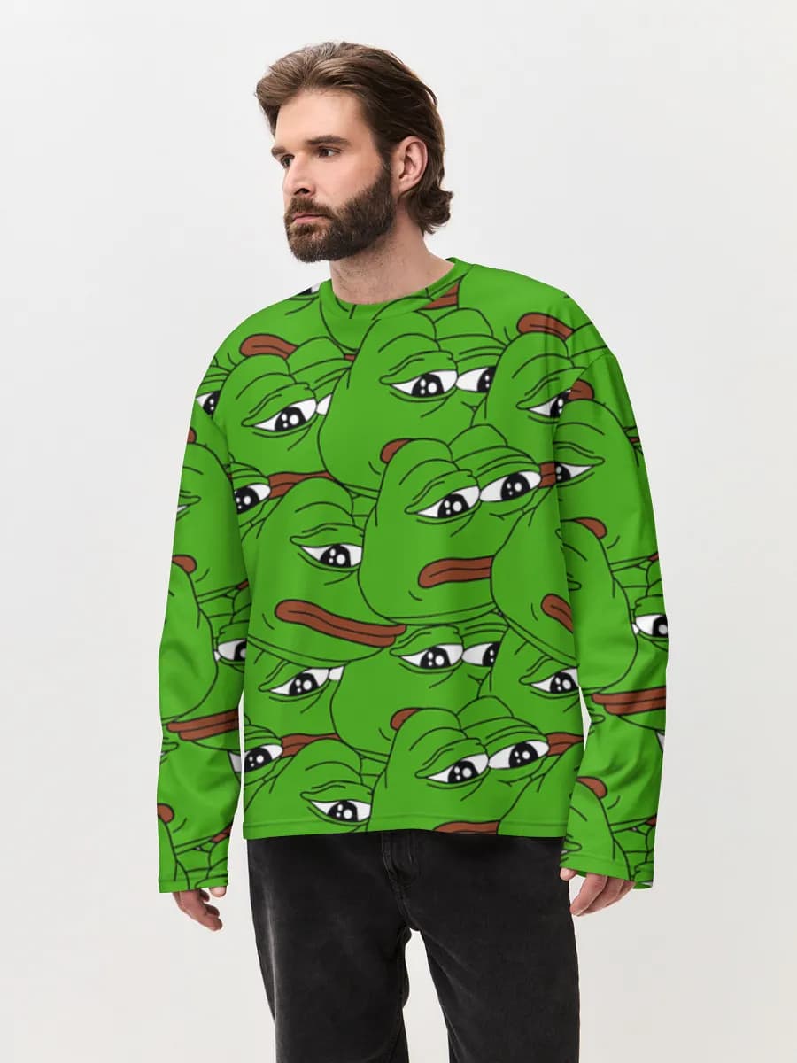 Men's oversized cotton long sleeve
