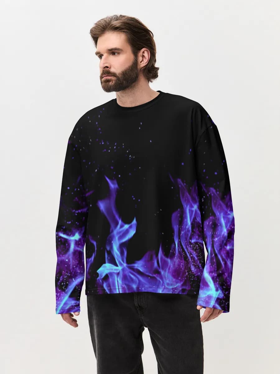 Men's oversized cotton long sleeve