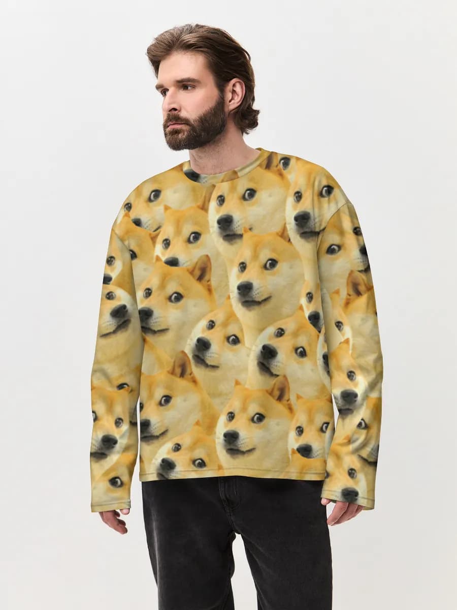 Men's oversized cotton long sleeve
