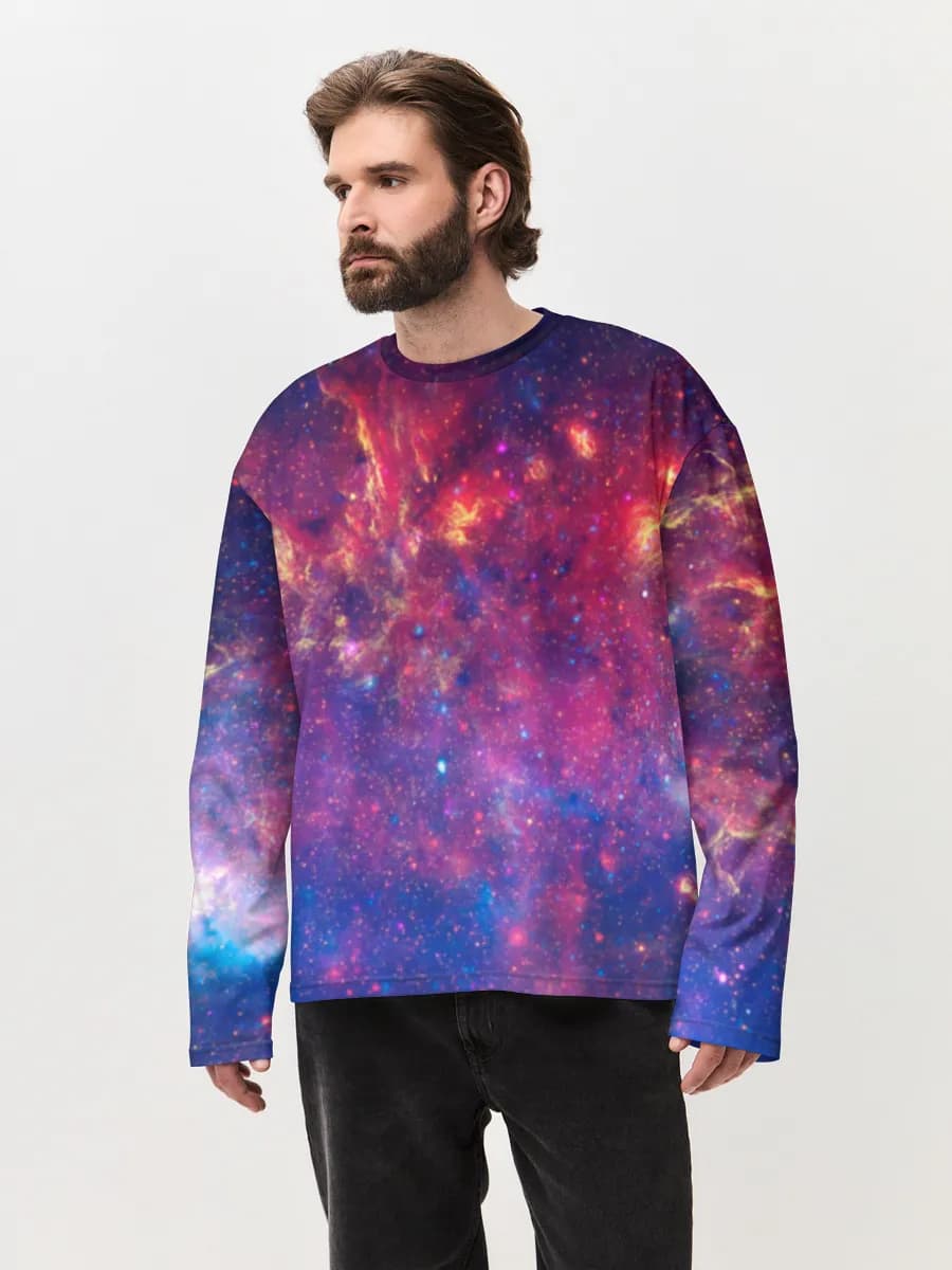 Men's oversized cotton long sleeve