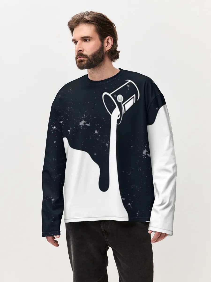 Men's oversized cotton long sleeve