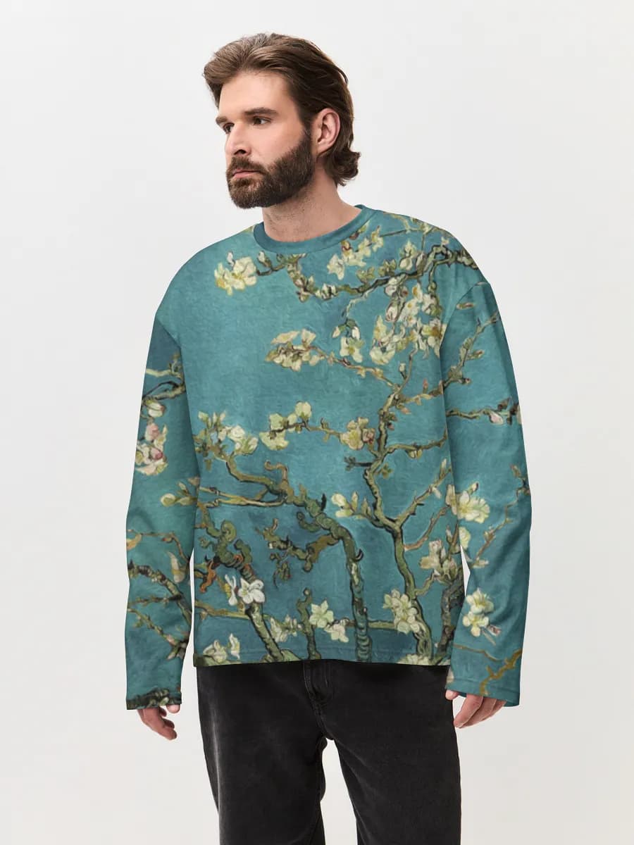 Men's oversized cotton long sleeve