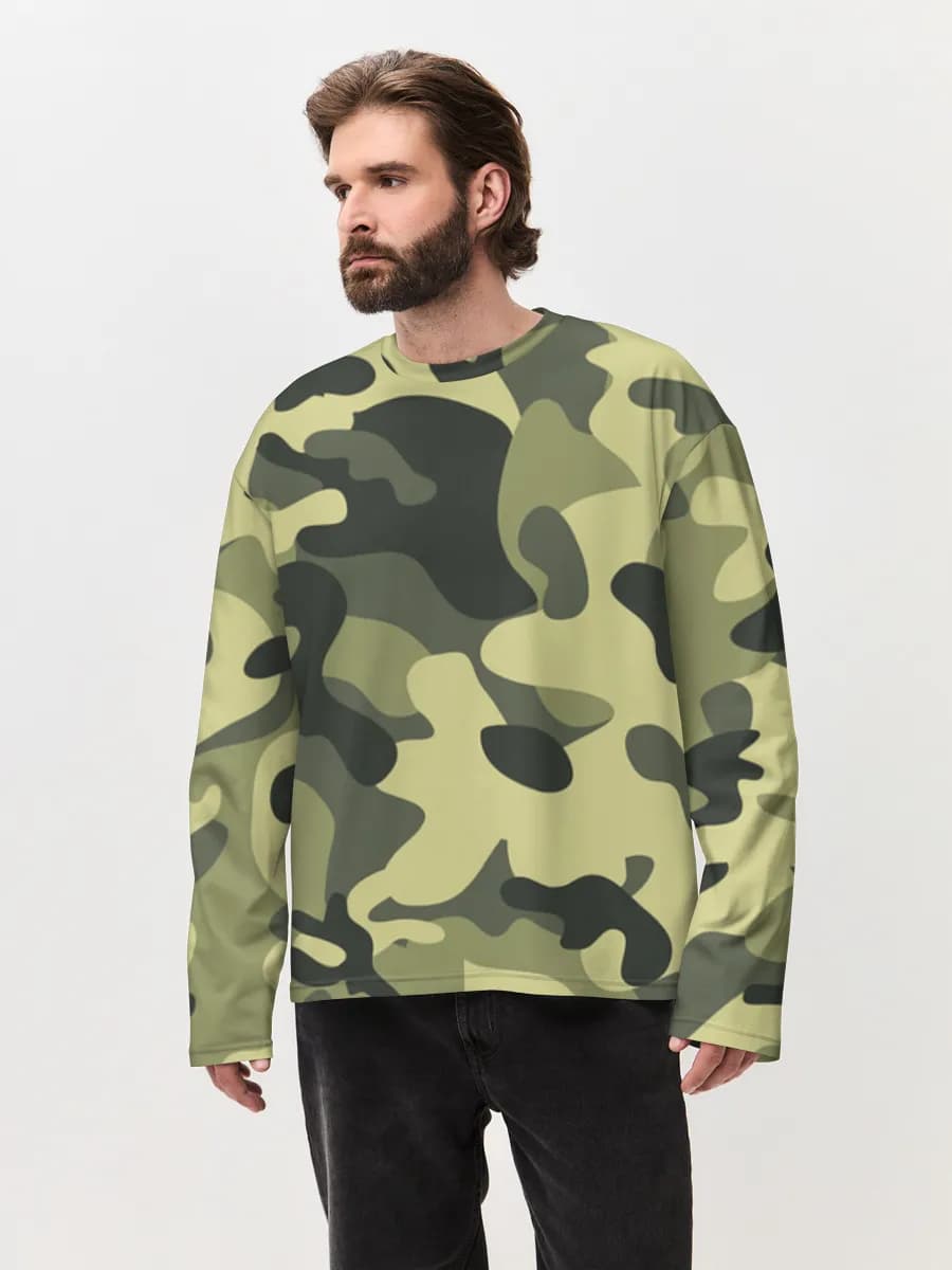 Men's oversized cotton long sleeve