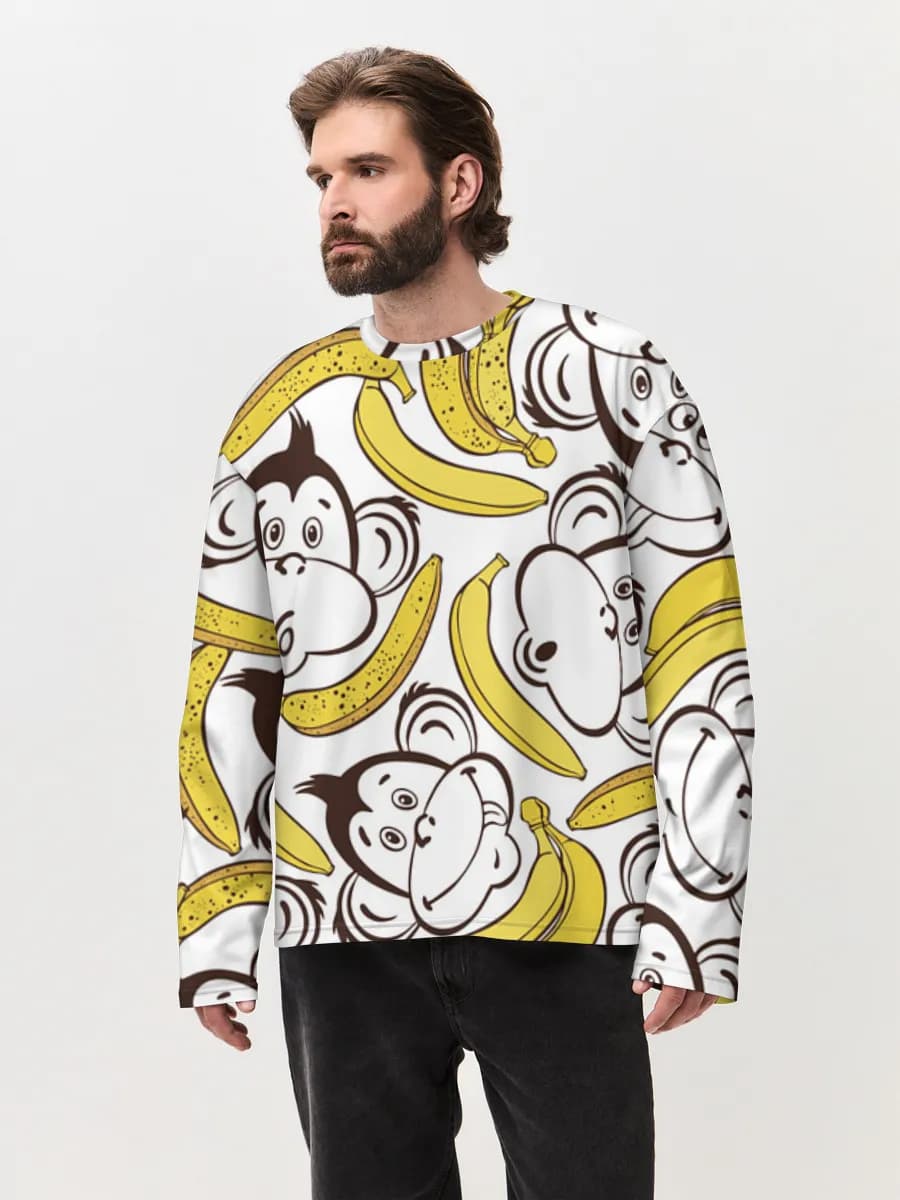 Men's oversized cotton long sleeve