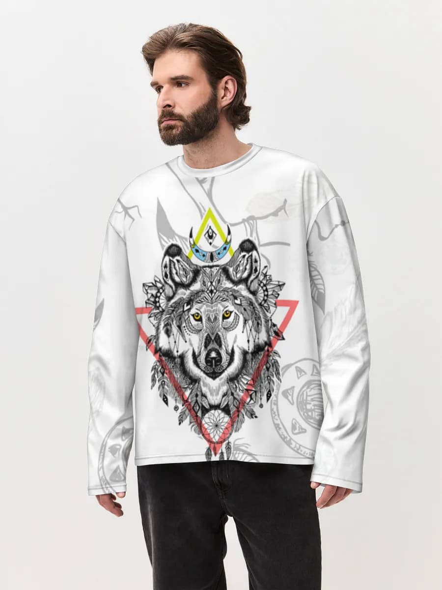 Men's oversized cotton long sleeve