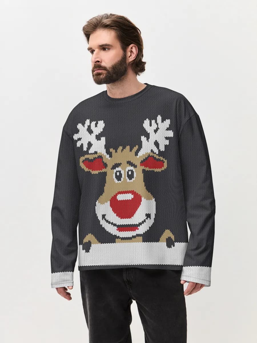 Men's oversized cotton long sleeve