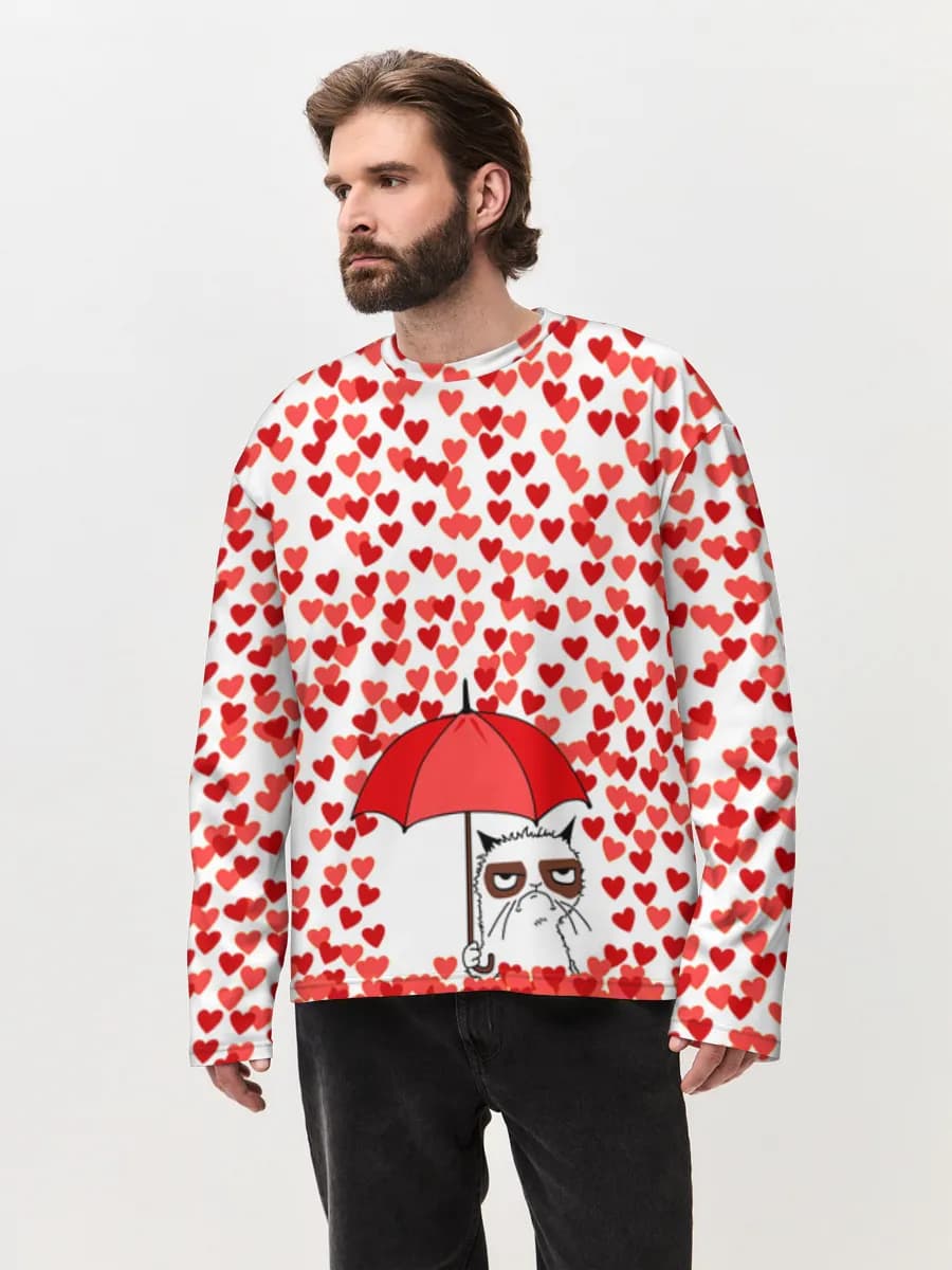 Men's oversized cotton long sleeve