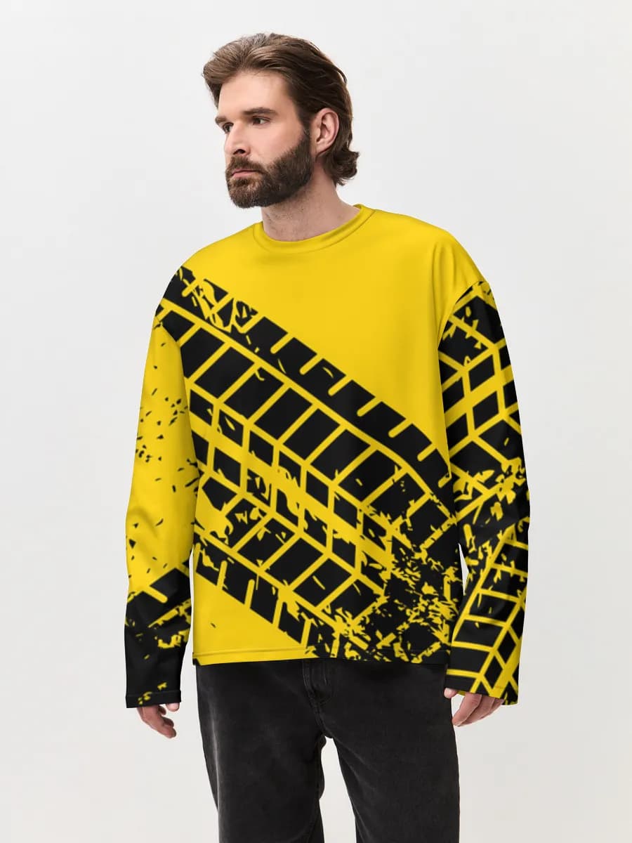 Men's oversized cotton long sleeve
