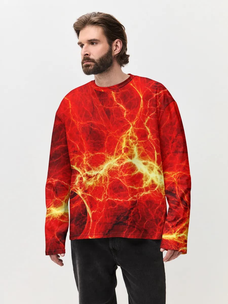 Men's oversized cotton long sleeve