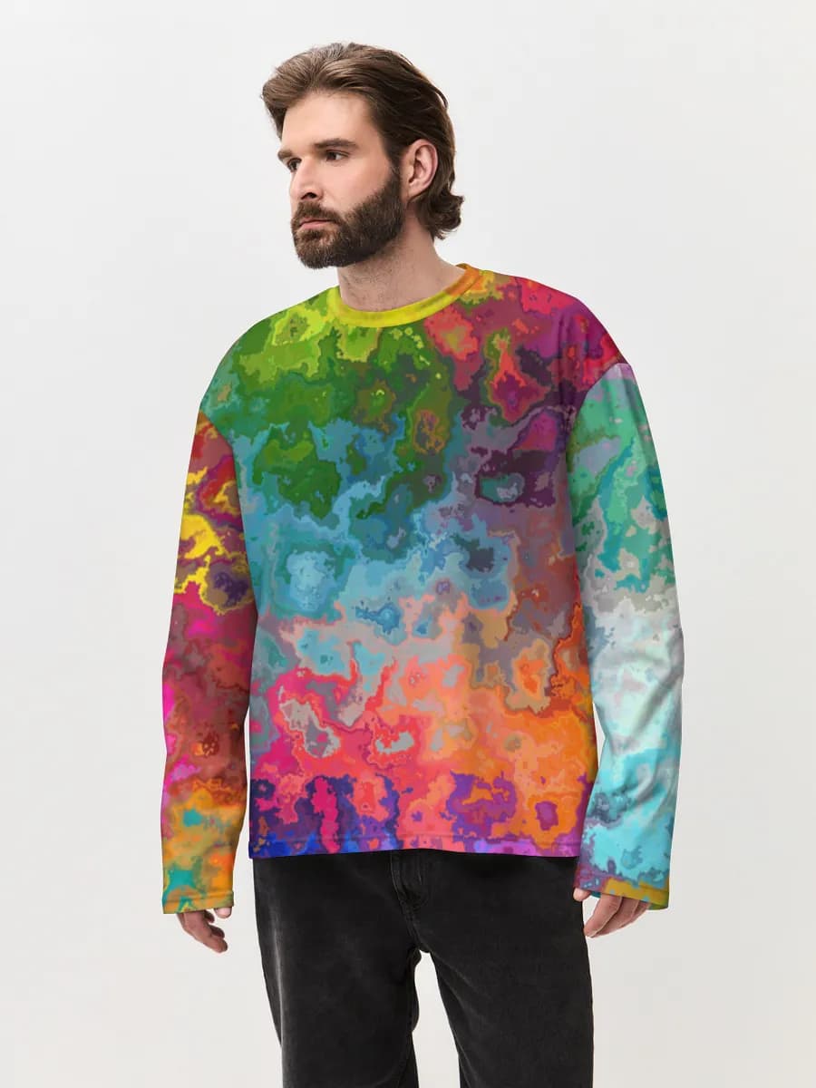 Men's oversized cotton long sleeve
