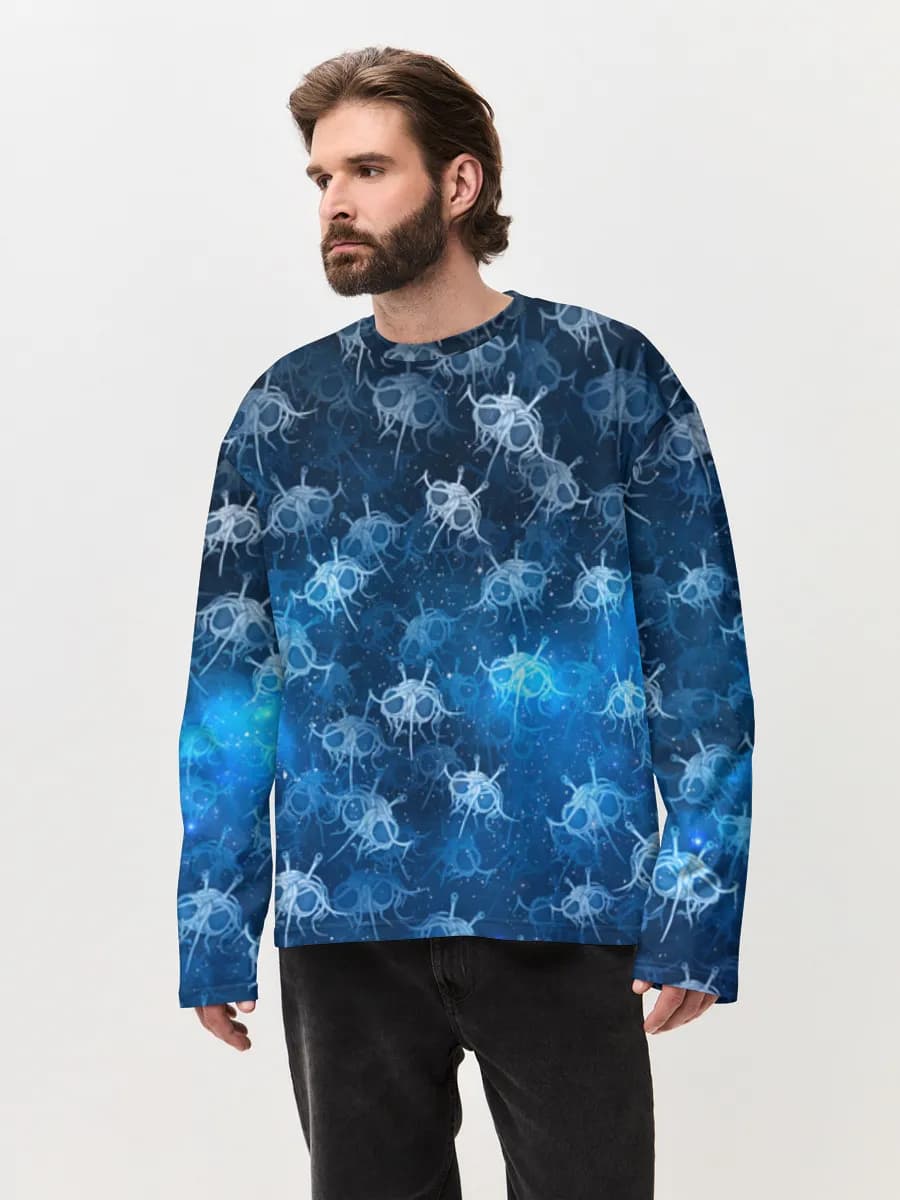 Men's oversized cotton long sleeve