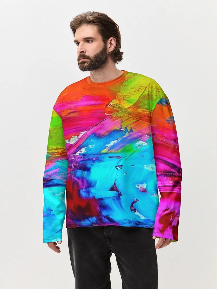Men's oversized cotton long sleeve