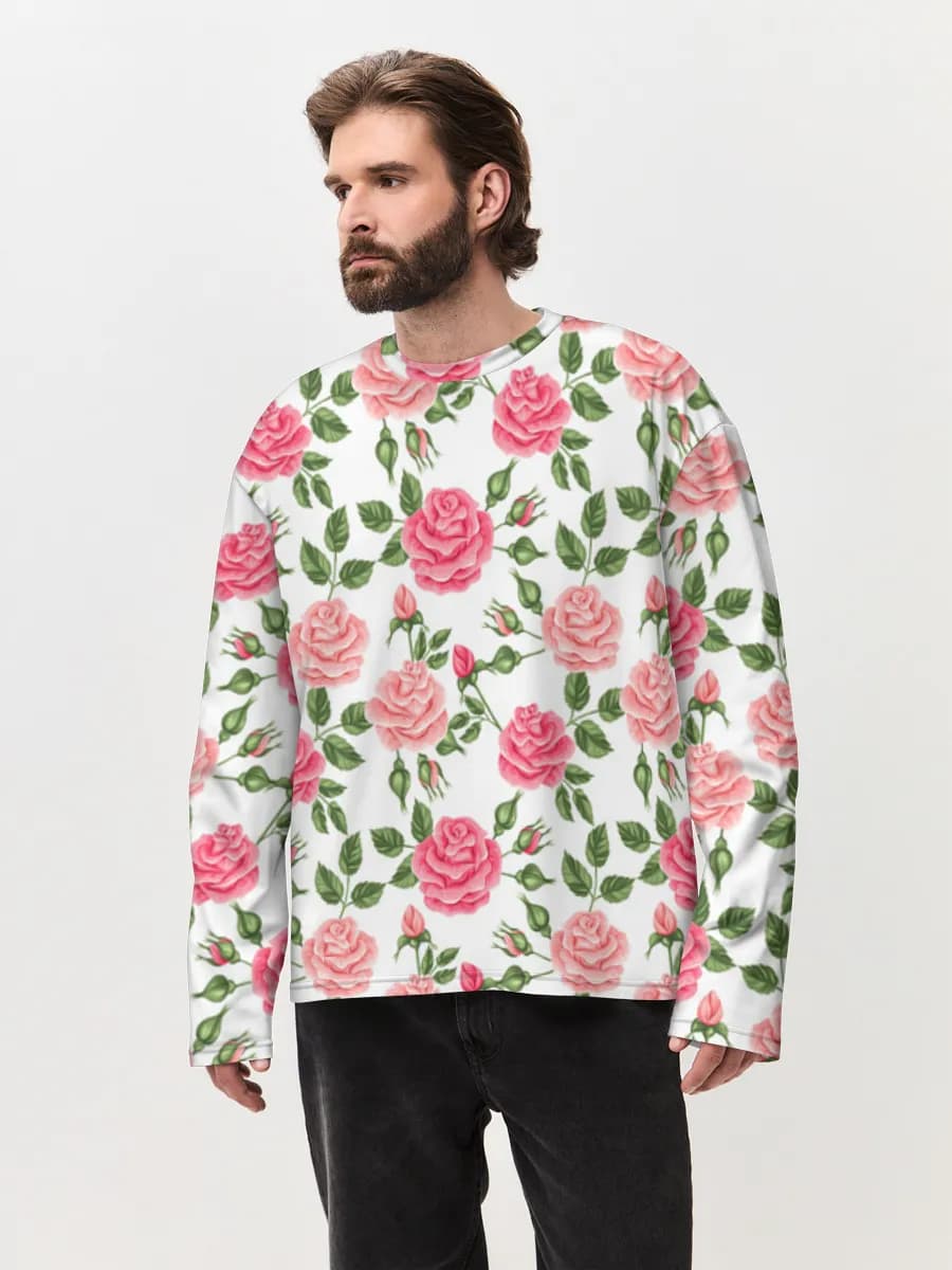 T-shirt Manches Longues Coton Oversize Homme