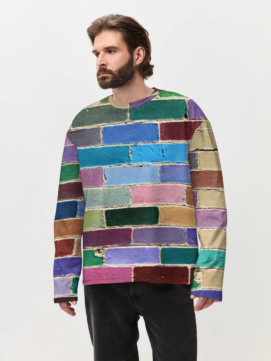 T-shirt Manches Longues Coton Oversize Homme